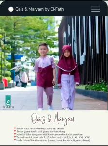 Setelan Koko Anak QAIS BY EL-FATH Lengan Pendek 1-12 Tahun