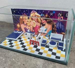 akuarium unik tema barbie/akiuarium cupang