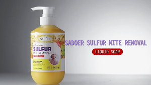 Top Seller SULPHUR MITE REMOVAL SHOWER GEL 500ml | Sulfur Mite Removal Liquid Soap | Exfoliator Sulfur | Multi-Action Cleaning Repair | Gentle Cleansing to Remove Acne and Smooth Skin | Prevents Excessive Skin Oiliness | Reduces Pimples and Blackheads.