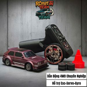 Xe đua điều khiển từ xa Mini Drift 1/43 tốc độ cao sử dụng con quay hồi chuyển dẫn động 4WD