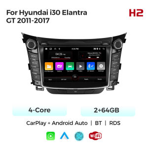 NaviFly 7" Car Stereo For Hyundai i30 Elantra GT 2011-2017 Wireless CarPlay Android Auto BT RDS FM Car Multimedia Radio Player