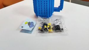 VKTECH Gelas Mug LEGO Build-On Brick Toy Cup 350 ml - 936SN