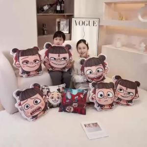 [3351 Mọi Người Khen Ngợi ] Gối avatar Nezha dễ thương và hài hước quà tặng sáng tạo cho trẻ em gối đầu giường trong phòng ngủ gối ngủ