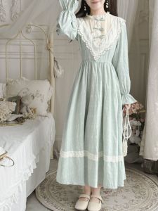 Elegant French Style Embroidered Butterfly Knot Color Block High Waist Slimming Midi Tea Break Dress for Young Women