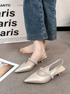 YX | Elegant Heeled Sandals for Women with Crystal Decorations