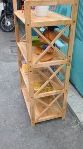 Kệ vi sóng 4 tầng sâu 40cm ngang 64cm cao 120cm gỗ cao su màu tự nhiên đã thông qua tẩm sấy chống mối mọtchịu nước bền hơn so gỗ thông và MDF nhân tạo đa năng đẹp.