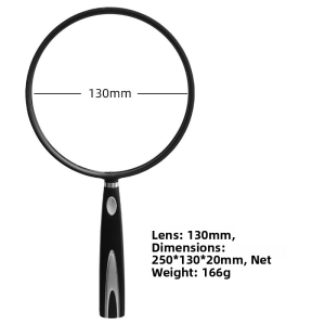 MONLEYTA | Ultra-light German Non-spherical 30x Magnifying Glass Reading High Definition Childrens Science Portable Metal Glass Lens Handheld Magnifier For Mobile Phone Repair