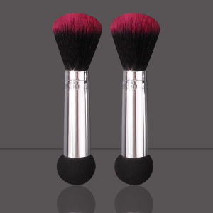 2PCS mini dual-head two-in-one multi-purpose makeup brush soft blush powder brush +Q elastic sponge head facial makeup tool