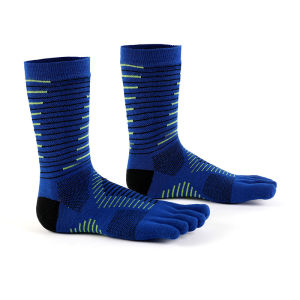 Meikkan Professional Running Five-Finger Socks Quick-Dry Mid-Calf Marathon Socks Coolmax Trail Running Mid-Calf Socks