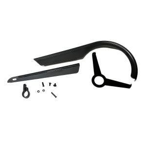 1 set of heavy-duty folding bicycle chain guards with rear fixation - heavy-duty chain box with large gear protection