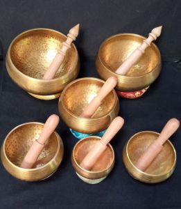Hammer beaten singingbowl 6pcs of set