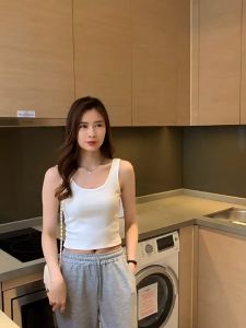 เสื้อกล้าม ครอปครึ่งตัว หลังเว้า ผ้าดีเยี่ยม เสื้อสปอร์ต บรา ครอปครึ่งตัว สีพื้น ใส่สบายน่ารักมากจ้า