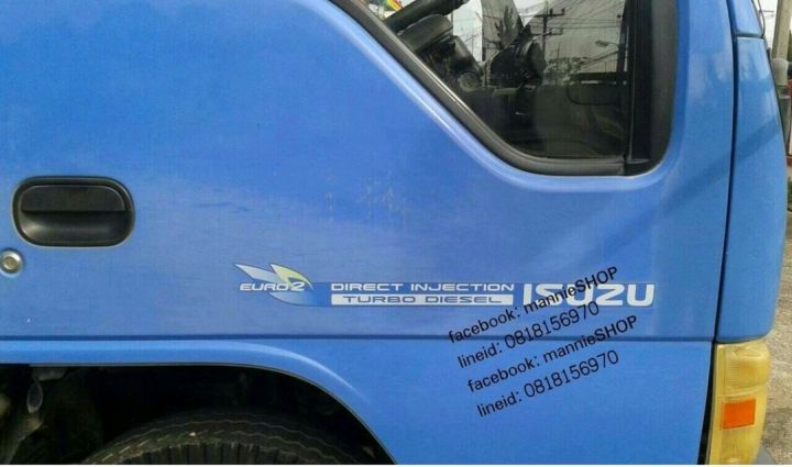 Isuzu Direct Injection Sticker สติ๊กเกอร์แบบดั้งเดิมรถ สำหรับรถ 6 ล้อ ของ ISUZU EURO2 ติดรถ แต่งรถ ...