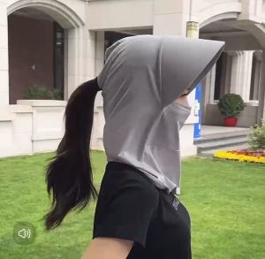 DOSO Sunscreen cap หมวกกันแดด 100% หมวกกันแดดสําหรับผู้หญิงฤดูร้อน แฟชั่น แบบคลุมหน้า  ป้องกันรังสียูวีได้ 360 องศา วัสดุไหมน้ําแข็งบางเบา ระบายอากาศได้ดีและเย็นสบาย