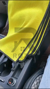 ROZEL Kain Lap Microfiber 2 Warna Kuning Abu Super High Quality Multifungsi Cocok Untuk Mobil Motor Kaca Serbaguna Mudah Serap Air