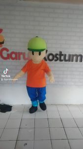 Kostum Maskot Badut Karakter Stumble Guys Lucu Setelan Costume