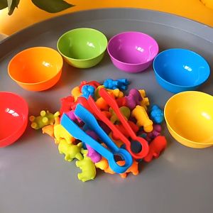 Childrens Educational Toys Color Matching Animal Model Sorting and counting Montessori toys for Kids