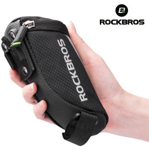 RockBros | ROCKBROS Bike Bag Portable Reflective Saddle Bag Tail Seatpost Nylon Bicycle Bag MTB Road Bike Bag Panniers Bicycle Accessories