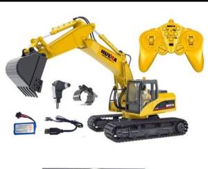 Mainan Remot Control Rc Excavator Huina Toys 1550 15channel 2.4ghz 1/12 Metal Charging Rc Scale Abm