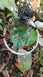 JERAT GANTUNG BURUNG RUAK RUAK WARNA PUTIH /PERANGKAP BURUNG RUAK RUAK TRUWOK WOK/RACIK RUAK RUAK HIGH QUALITY PANJANG 2 METER 21 MATA KOLONG