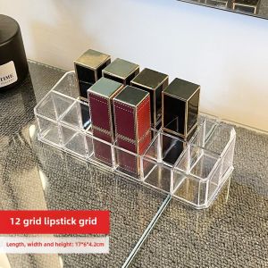 Transparent Deepened Lipstick Storage Box Cosmetic Makeup Skincare Lip Gloss Display Stand Desktop Organizer from China