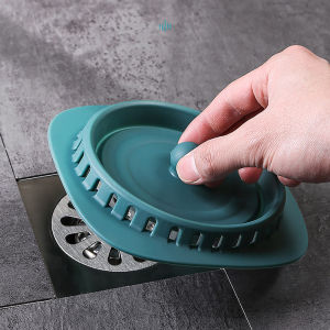 Silicone Floor Drain with Suction Cup Press Type Kitchen Sink Strainer Deodorant Plug Shower Hair Catcher Stopper Anti-odor Floor Drain Bathroom Accessories