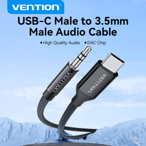 Vention USB C to 3.5mm Headphone Adapter DAC Chip Type C for iPhone 16 15 Pro Max MacBook Samsung Gaming PC/PS5 Aux Cable