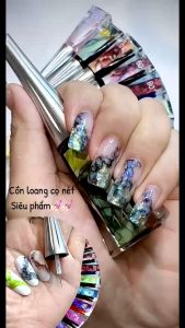 Sơn Loang cồn đầu cọ nét  làm móng tay nail