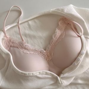 Seamless Lace Underwear Womens Thin Small Bust Jelly Strip Beautiful Vest Thin Shoulder Strap Bra