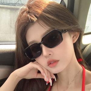 JN IMPRESSION New Spice Girls Travel Square Frame Sunglasses Fashion Street Snap Simple Point Paint Sunscreen Decorative Sunglasses