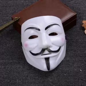 1pc Halloween Face Mask Black White V For Vendetta Hackers Cos Mask Halloween Cosplay Party Diy Masks Anime Anonymous Headwear