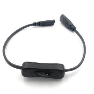 "8" Figure C7 Power Cable with SwitchIEC 320 C8 to C7 Extension Cord with On/Off C7 Power Lead cables switch Short Wires