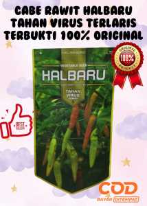 Cabe Rawit Halbaru 10 gr tahan viruz Perkiraan Keuntungan Per Panen: Setiap tanaman menghasilkan 05 kg - 15 kg. Jika rata-rata 1 tanaman menghasilkan 05 kg cabai (hasil terendah) prediksi panen 05 kg x 18.000 pohon = 9.000 kg atau 9 Ton. Dengan per