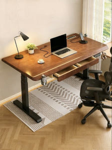 MUYISHENG | Electrically Adjustable Desk with Drawer for Computing Study Gaming Work