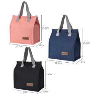 Lunch Bag Canvas Bags Fresh Handbag Fashion Waterproof Thermal Lunch Box Insulated Bag