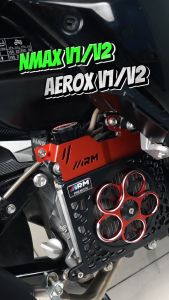 Arm Radiator Neck Cover Full CNC For Nmax Aerox v1&v2 Made In Indonesia Include Install Bolts