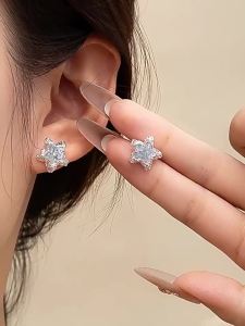 New Trendy Exquisite Unique Blue Star Earrings