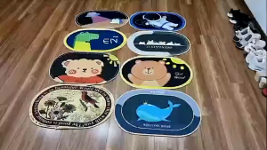 Thảm Chùi Chân Chống Trượt. Thảm Lau Chân Siêu Thấm. Hình Ovan (KT 40 x 60cm)