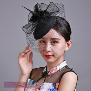 Elegant Small Hat Headwear for Women Cheongsam Performance Accessories Evening Gown Hair Accessories Court Style Vintage New