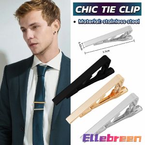 Tie Bar Clip Stainless Steel Chic Tie Clasp Formal Silver Gold Black