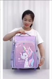 school supplies Durable Simple student school bag unicorn cartoon lightweight waterproof bag for kids girls and boys Little Monster Pattern Large Capacity Campus Backpack Multi -Pocket childrens bag High -quality Kid backpack