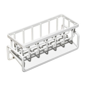 Kitchen Sponge Holder Sink Drainer Storage Rack Soap Holder Carbon Steel Bathroom Orgaizer Rack