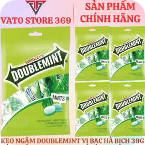 Kẹo viên ngậm không đường DOUBLEMINT hương bạc hà peppermint bịch 39g