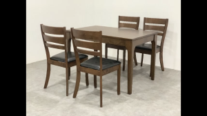 GF Lux verona 4ft/120cm solid rubber wood table dining set with 4 cushion seat or 2 seats + bench