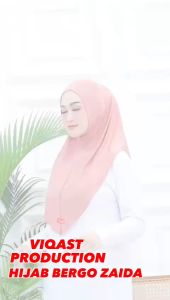 𝐕𝐈𝐐𝐀𝐒𝐓 - Hijab Bergo Zaida Pinguin Jilbab Instan Non Pad | Kerudung Bergo Syiria Basic Size L Bergo Polos Basic Hijab Instan