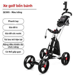 PGM | Xe Giỏ Gấp Có Phanh Tay và Giá Đựng Phụ Kiện