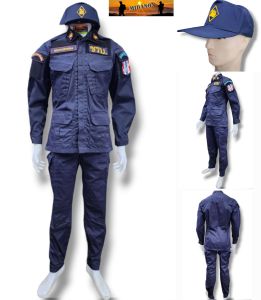 ชุดชรบ. ชุดชรบ.รุ่นตุ๊กแก ซิป เครื่องหมายตุ๊กแกครบ7ชิ้น พร้อมหมวก