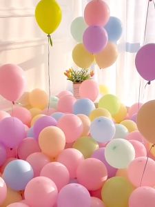 Pastel Balloons Party Decorations Ideas Quality Thick Macaroon Latex Balloons For 1st Birthday Party Wedding Girls and Boy Anniversary Graduation Baby Shower Assorted Colorful Unicorn Rainbow Balons