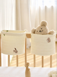 XIAOGUDUN | Cotton Bedside Hanging Bag For Baby Diaper Storage