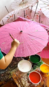 Ô Giấy Cổ Trang Chất Liệu Giấy Dầu Họa Tiết Ngẫu Nhiên Ô Dù Chụp Ảnh Trang Trí Nhiều Màu Sắc Phong Cách Trung Hoa TIDO TI DO